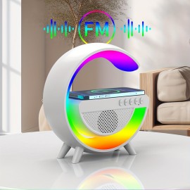 Brighten Up Your Home Office With This Cool Tech Gadget Combo - Wireless Speaker LED Night Light & Wireless Charger Table Atmosphere