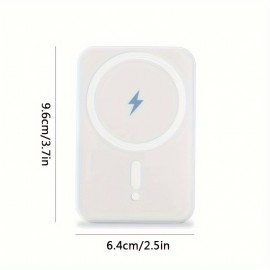 New Magnetic Wireless Charging Powerbank, 5000mAh; 5W, Suitable With Magnetic Wireless Charging Function Mobile Phone.