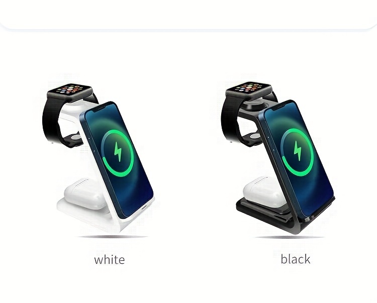 multifunctional wireless charger-3 in 1 multifunctional wireless charger charging station mobile phone holder for iphone iwatch airpods details 21