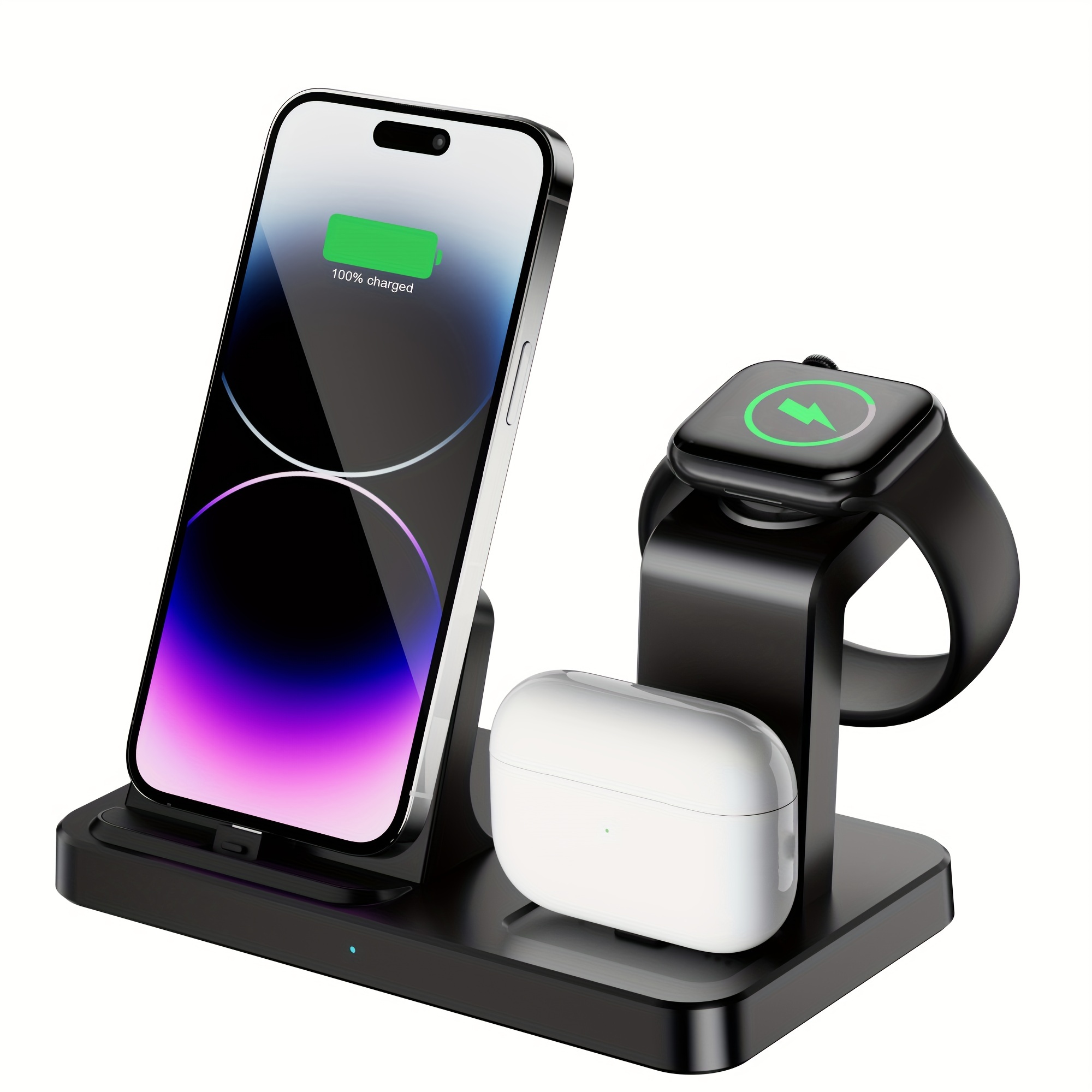 3 in 1 wireless charger stand dock charging station for watch for airpods pro 2 3 for iphone 14 13 11 xr xs x 8 7 details 0