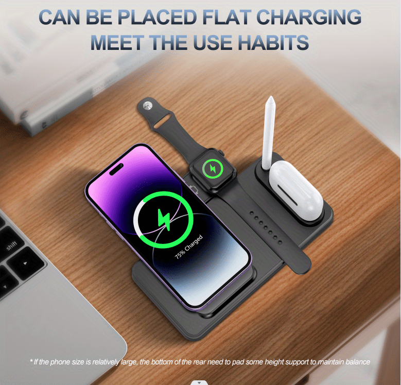 multifunctional 4 in 1 wireless charger mobile phone wireless charging dock for watch headset details 3