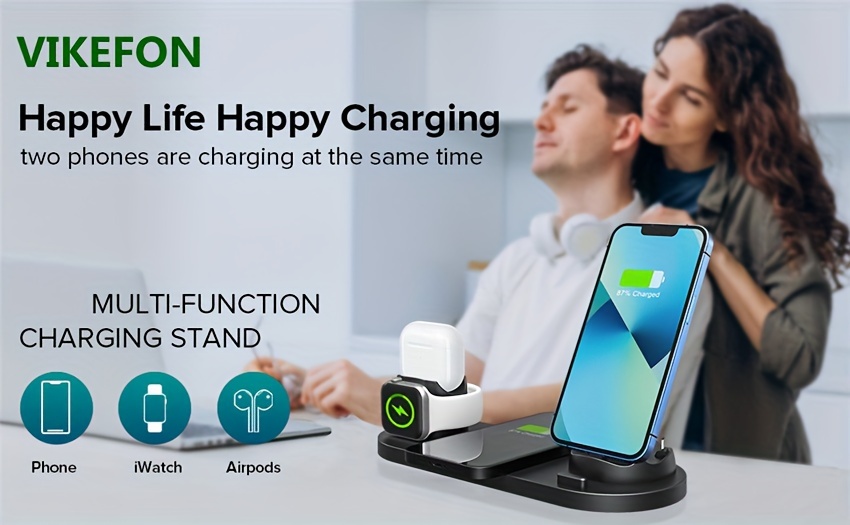 wireless charger stand-15w 10 in 1 wireless charger stand for iphone 13 12 11 xs xr fast charging dock station for airpods pro iwatch 7 details 0