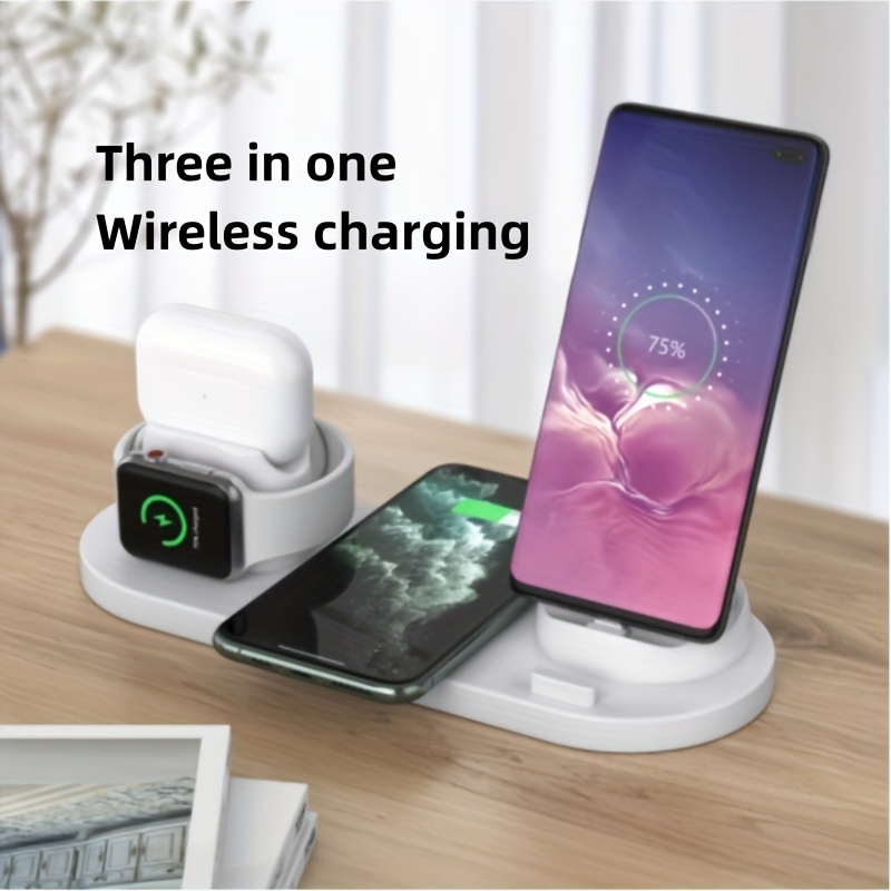 5 in 1 wireless charger bracket station type c charging stand for iphone 14 13 12 11 pro max samsung xiaomi desk chargers for watch airpods details 1