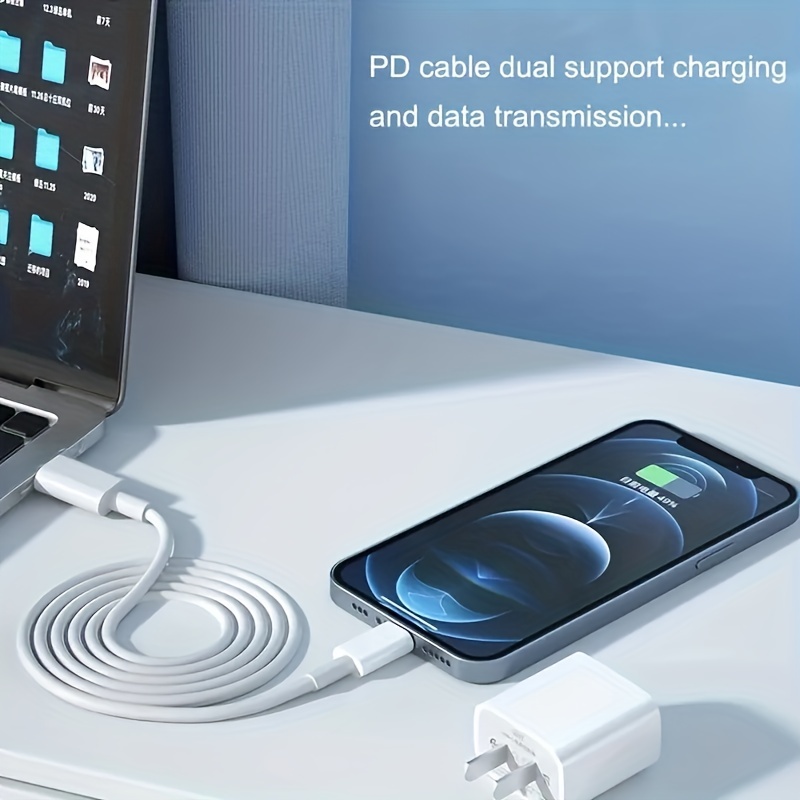 2pcs for iphone 14 13 12 11 fast charger 20w rapid usb c charger with usb c to for apple charging cable pd adapter details 6